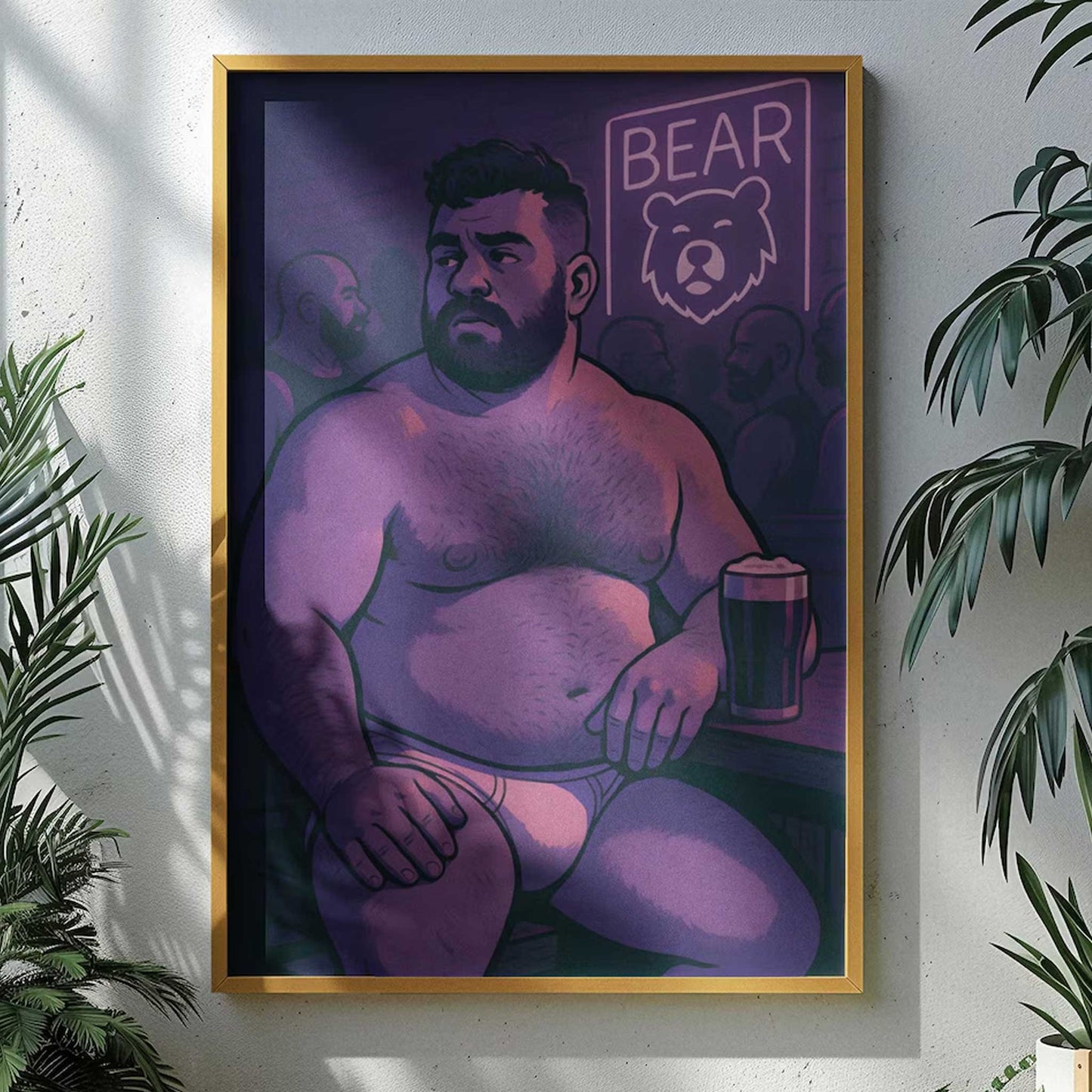 Bar Bears Briefs – Gay Comic Art Print
