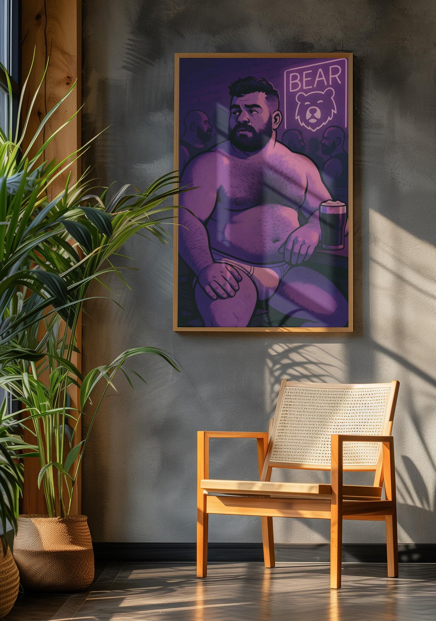 Bar Bears Briefs – Gay Comic Art Print